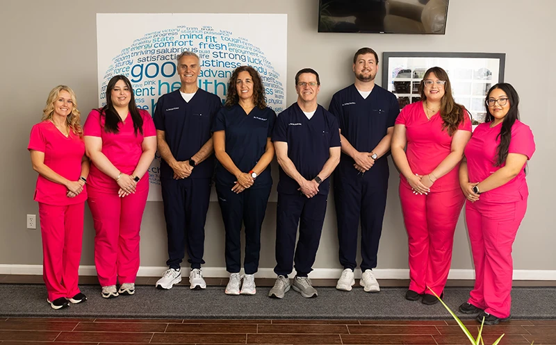 Chiropractor Louisville KY Massimo Bianco, Frida Bianco, Brian Anderson, Riley Sadler and Team